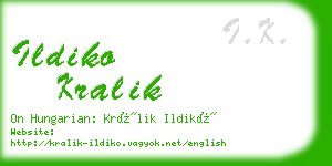 ildiko kralik business card